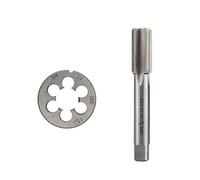 BCOMFY 2pcs UNC UNF UNEF UN Maschio filettato destro e set di matrici HSS Punta for trapano a mano 5/16 3/8 7/16 1/2 5/8 3/4-18 20 24 28 40(UNC 3l8-20)
