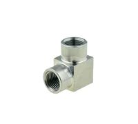 BCOMFY 304 Tubo In Acciaio Inox Raccordo Tee Gomito 4 Vie 1/8 1/4 3/8 1/2 Filettatura Maschio Femmina Adattatore Aria Ad Alta Pressione Accoppiatore connettore(SS-PV-FF,1/8")