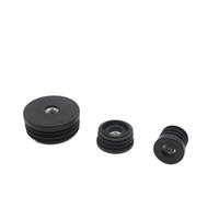 BCOMFY 4/10 pezzi Tappi terminali quadrati/rotondi neri for tubi in plastica da 15 16 19 20 25 30 32 38 50 mm Inserti con filettatura metallica M6 M8 M10(19mm-M6,4pcs)