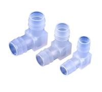 BCOMFY 5~200 pezzi 4~20mm PP Gomito Connettori Acquario Serbatoio Raccordi Pompa Aria Aeratore Pagoda Giunto Giardino Irrigazione Giunti Tubo Medico(18x18mm,200 Pieces)