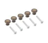 BCOMFY 5 PCS Singolo Foro Rotonda Minin Manopola Dei Monili Petto Box Armadio Armadio Comò Cassetto Porta Finestra Maniglia Tirare Manopola W/Vite(A)