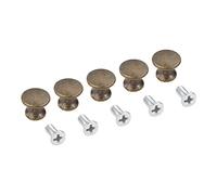 BCOMFY 5 PCS Singolo Foro Rotonda Minin Manopola Dei Monili Petto Box Armadio Armadio Comò Cassetto Porta Finestra Maniglia Tirare Manopola W/Vite(C)