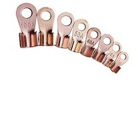 BCOMFY 5 pezzi 3A 10A 20A 30A 40A 50A 60A 80A 100A OT Terminale for filo in rame rosso Capicorda a crimpare a bocca aperta Connettore terminale for cavo(250A)