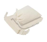 BCOMFY 5 sacchetti portaoggetti con coulisse in cotone naturale, regalo di nozze natalizio, sacchetto semplice fai da te, riutilizzabile, for organizzare il sacchetto for la polvere(10X14.5CM_5PCS)