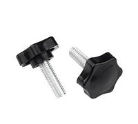 BCOMFY 5PCS M5 M6 M8 Forma di Stella Filo di Serraggio Maniglia Bullone Bachelite Manopola di Serraggio Vite Attrezzature for L'industria di Plastica in Acciaio(M5x16)