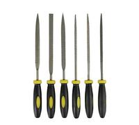 BCOMFY 6 Pezzi Lime in Metallo Raspa Diamante Set di Lime ad Ago Strumento di Riparazione for Gioielli Utensili for Levigatura del Legno a Mano 3x140 4x160 5x180mm(6pcs 3x140mm Set)