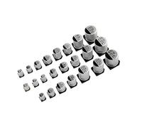 BCOMFY Condensatore elettrolitico in alluminio SMD 6,3 V 10 V 16 V 25 V 35 V 50 V 1 uF 2,2 UF 3,3 UF 4,7 UF 10 UF 22 UF 33 UF 47 UF 100 UF 220 UF 330 UF 470 UF(50V 10uF 20pcs)