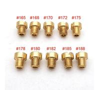 BCOMFY Confezione da 10 pezzi carburatore getto principale M6 M5 6mm 5mm filettatura for DellOrto BGM Motoforce carburatore ugello iniettore taglia 50-200(165-188 (M5))