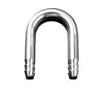 BCOMFY Connettore for tubo dell'aria for acquario a forma di U for sistema di pompaggio dell'ossigeno del diffusore di CO2 in acciaio inossidabile for accessori for acquari con tubo da 4-5 mm
