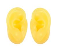 BCOMFY Coppia di modelli di orecchie in silicone morbido for tatuaggi, espositori for gioielli da piercing, strumenti for l'esposizione di orecchini, diversi colori a scelta(Yellow)