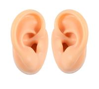 BCOMFY Coppia di modelli di orecchie in silicone morbido for tatuaggi, espositori for gioielli da piercing, strumenti for l'esposizione di orecchini, diversi colori a scelta(Flesh)