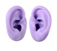 BCOMFY Coppia di modelli di orecchie in silicone morbido for tatuaggi, espositori for gioielli da piercing, strumenti for l'esposizione di orecchini, diversi colori a scelta(Purple)