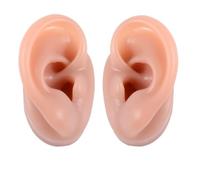 BCOMFY Coppia di modelli di orecchie in silicone morbido for tatuaggi, espositori for gioielli da piercing, strumenti for l'esposizione di orecchini, diversi colori a scelta(Brown)