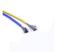 BCOMFY Filo di silicone resistente al calore 2M 12AWG 11 10 13 14 15 16awg 17 18 20 AWG Alta temperatura 200 ° C Resistenza al freddo -60 °(Yellow and blue,17AWG)