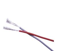 BCOMFY Filo di silicone resistente al calore 2M 12AWG 11 10 13 14 15 16awg 17 18 20 AWG Alta temperatura 200 ° C Resistenza al freddo -60 °(Gray and brown,24AWG)
