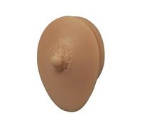 BCOMFY Forniture for tatuaggi, 1 pezzo, modello di occhio in silicone, simulazione di pratica di foratura, naso umano, bocca, parte del corpo, display for piercing, gioielli(Nipple Dark)