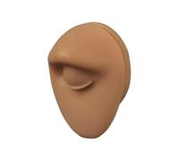 BCOMFY Forniture for tatuaggi, 1 pezzo, modello di occhio in silicone, simulazione di pratica di foratura, naso umano, bocca, parte del corpo, display for piercing, gioielli(Closed Eye Dark)