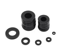 BCOMFY Guarnizione in nylon M2 M2.5 M3 M4 M5 M6 M8 M10 M12 M14 M16 M22 M24 Rondella piatta nera Anello isolante piatto Spessore 0.5~3mm(M5x25x2.0mm-20pcs)