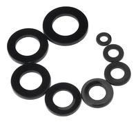 BCOMFY Guarnizione in nylon nero Rondella in plastica Rondella piatta rotonda in plastica isolata M2/M2.5/M3/M4/M5/M6/M8/M10/M12/M14/M16/M18/M20(M5x15x1-20pcs)