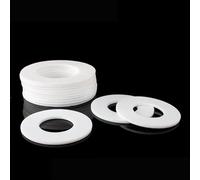 BCOMFY Guarnizioni in PTFE Rondella piatta in plastica La tenuta funziona su pompa, compressore, bollitore di miscelazione CS 2MM 3MM, 100 pezzi in confezione(12x16x2)