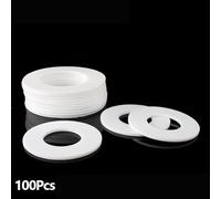 BCOMFY Guarnizioni in PTFE Rondella piatta in plastica La tenuta funziona su pompa, compressore, bollitore di miscelazione CS 2MM 3MM, 100 pezzi in confezione(12x20x2)