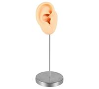BCOMFY Kit espositore for gioielli da piercing in metallo for espositore for orecchini, modello di orecchio in silicone morbido, for tatuaggi e pratica(Flesh Right Ear)
