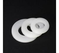 BCOMFY M2 M2.5 M3 M4 M5 M6 M8 M10 M12 M14 M16 M18 M20 Nero/Bianco Nylon Rondella Piatta Placcato Distanziatore Guarnizioni Isolanti In Plastica Guarnizione Anello(White,M4X9X1(100pcs))
