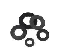 BCOMFY M2 M2.5 M3 M4 M5 M6 M8 M10 M12 ~ M24 Anello di guarnizione isolante distanziatore in plastica nera in nylon con rondella piatta for vite 0,5~3 mm(M6x18x1.5 x50pcs)