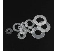 BCOMFY M5M6M8M10M12M14M16M18M20M22 Rondelle piane in nylon trasparente Rondella piatta in plastica Guarnizione rotonda Anello isolante con spessore trasparente in PE(M8x13x0.8)