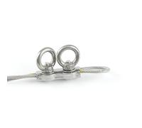 BCOMFY Morsetto for cavi in acciaio inossidabile 304 Simplex Duplex con pinza a pinza, impugnatura semplice con bullone ad occhiello(Duplex Eyebolt,For 8MM Cable)