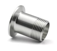 BCOMFY Raccordo for tubo a tre clip con filettatura esterna DN8-DN50, adattatore in acciaio inossidabile SS304/316 di grado sanitario da 1/4 "-2" a tre clip(SS304,11l4inchFerrule50.5)