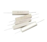 BCOMFY Resistenza di potenza del resistore di cemento da 10 pezzi 10W 1Ω 2Ω 3Ω 5Ω 8Ω 10Ω 15Ω 20Ω 25Ω 47Ω 100Ω 1K 2K 10K Ohm Resistenza di cemento ceramico(2R)