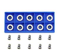 BCOMFY Rotondo 12x2.5mm Carburo Inserti Frese Coltelli Lama di Ricambio, Adatta for Tornio FAI DA TE Tornitura del Legno Finisher Hollower Tool 10 pz