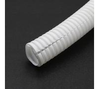 BCOMFY Tubo flessibile corrugato isolato in PP 3 M, tubo flessibile corrugato in plastica, manicotto protettivo in nylon, manicotto for cavi(White Open,15mm)