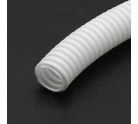 BCOMFY Tubo flessibile corrugato isolato in PP 3 M, tubo flessibile corrugato in plastica, manicotto protettivo in nylon, manicotto for cavi(White Closure,10mm)