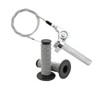 BCOTNHZT Manopole Per Moto Da 22 Mm, Con Cavo Dell'acceleratore, Compatibili CRF230F 2003-2016(D'argento)