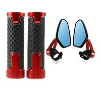 BCOTNHZT Moto Specchietti Specchio del Motociclo 78 ''22mm Bar End Side Specchi Retrovisori per YH NMAX125 N-Max NMAX 125 2015-2021 2020 Manubrio Manopole(Rosso)