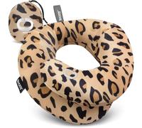BCOZZY Cuscino da viaggio con supporto per il mento - Il design brevettato unico offre 3 modi ergonomici per sostenere la testa, il collo e il mento durante i viaggi ea casa. Completamente lavabile. Grande, Leopardo