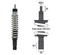PIAGGIO LIBERTY 200 AMMORTIZZATORE BCR 318MM RIF. 56232R 2006