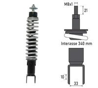 BCR - Ammortizzatore Posteriore PIAGGIO ZIP 50cc