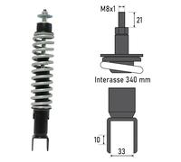 Bcr Ammortizzatore Posteriore Piaggio Zip 50cc