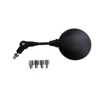 BCR Specchio Universale tondo Destro e Sinistro con Adattatori M8/M10. Specchietto motocicletta. Specchietto retrovisore moto. Specchietto moto nero. Accessori scooter e moto.