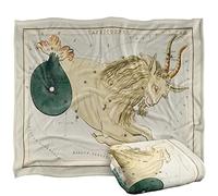 Bcreative - Graffitee Studios - S Hall Graffitee Studios Vintage Capricorn Zodiac Coperta super morbida al tatto setoso - 152 x 127 cm