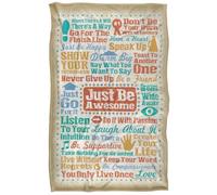 Bcreative - Retrorocket Studio Just Be Awesome Coperta super morbida al tatto setoso - 91 x 147 cm