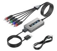 Bcrokory Convertitore da HDMI a componente con funzione scaler, convertitore da HDMI a YPbPr 1080p supporta l'ingresso HD 1080i