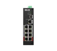 BCS BCS-L-SP0801G-1SFP(2) Switch PoE Industriale 8 Porte per Montaggio su Binario DIN con Tecnologia exPoE 96W