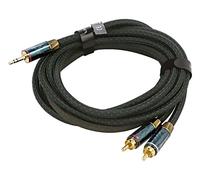 BCSGI Cavo Jack 3,5mm 3pin Connettore,RCA Connettore x2 3 metri Nero VENTION