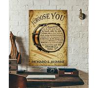 BCTS Drum I Choose You To Do Life With Hand In Hand Vintage Drummer Gift Coppia di poster in metallo 20,5 x 30,5 cm