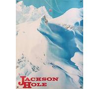 BCTS Jackson Hole Wyoming Tetons Sci Vintage Poster Lrg Metal Sign Home Decor Christmas puntelli targa in latta, 20,3 x 30,5 cm