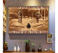 BCTS - Poster vintage con scritta "You Stop When You'Re Done", motivo: campione del mondo di Ironman, triathlon Corporation, per nuoto, ciclismo, corsa, insegne in metallo, 30,5 x 40,6 cm